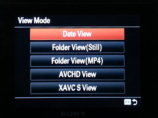 View Mode Sony A7s